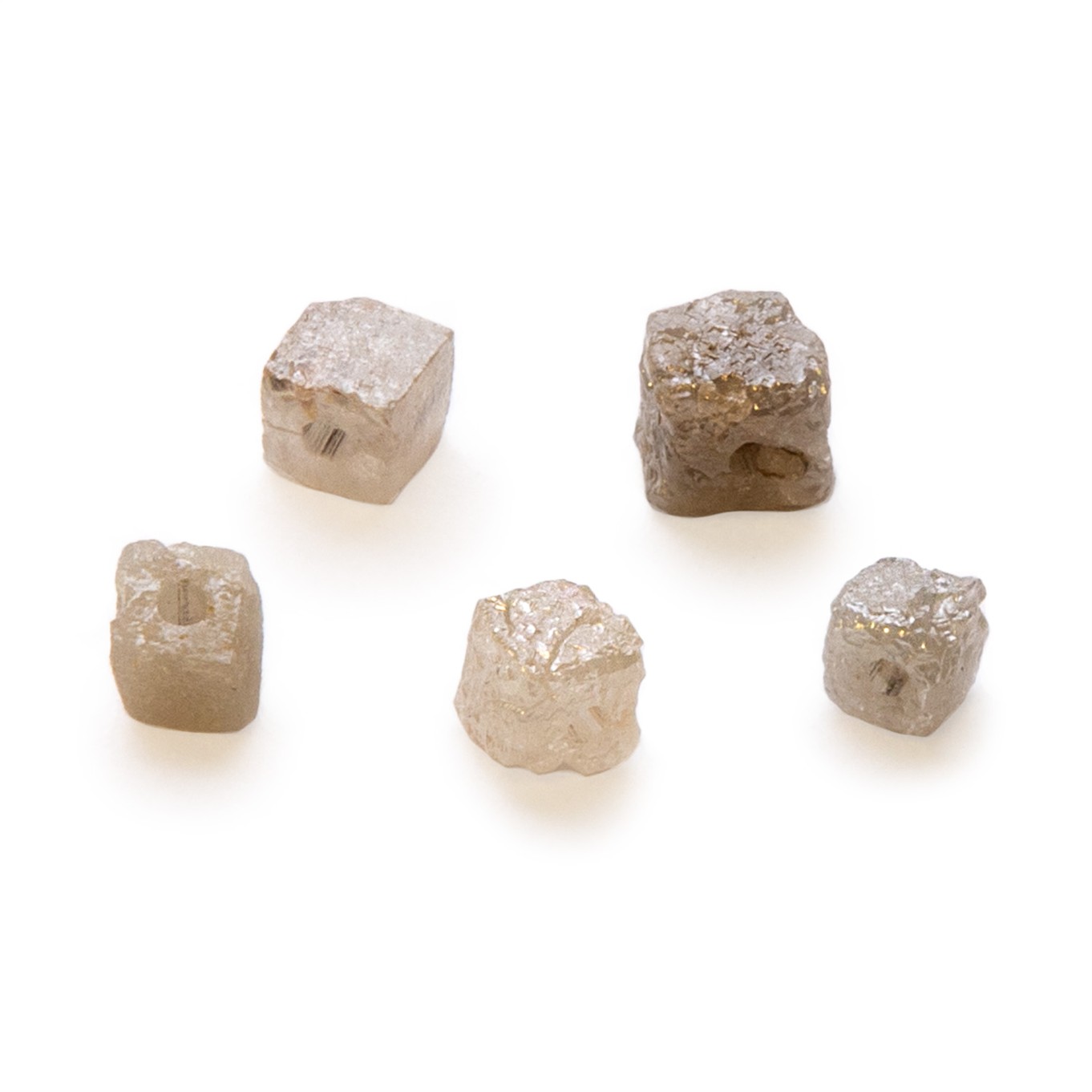 Rough Diamond Crystal Cube Beads (Fully Drilled) - Various sizes