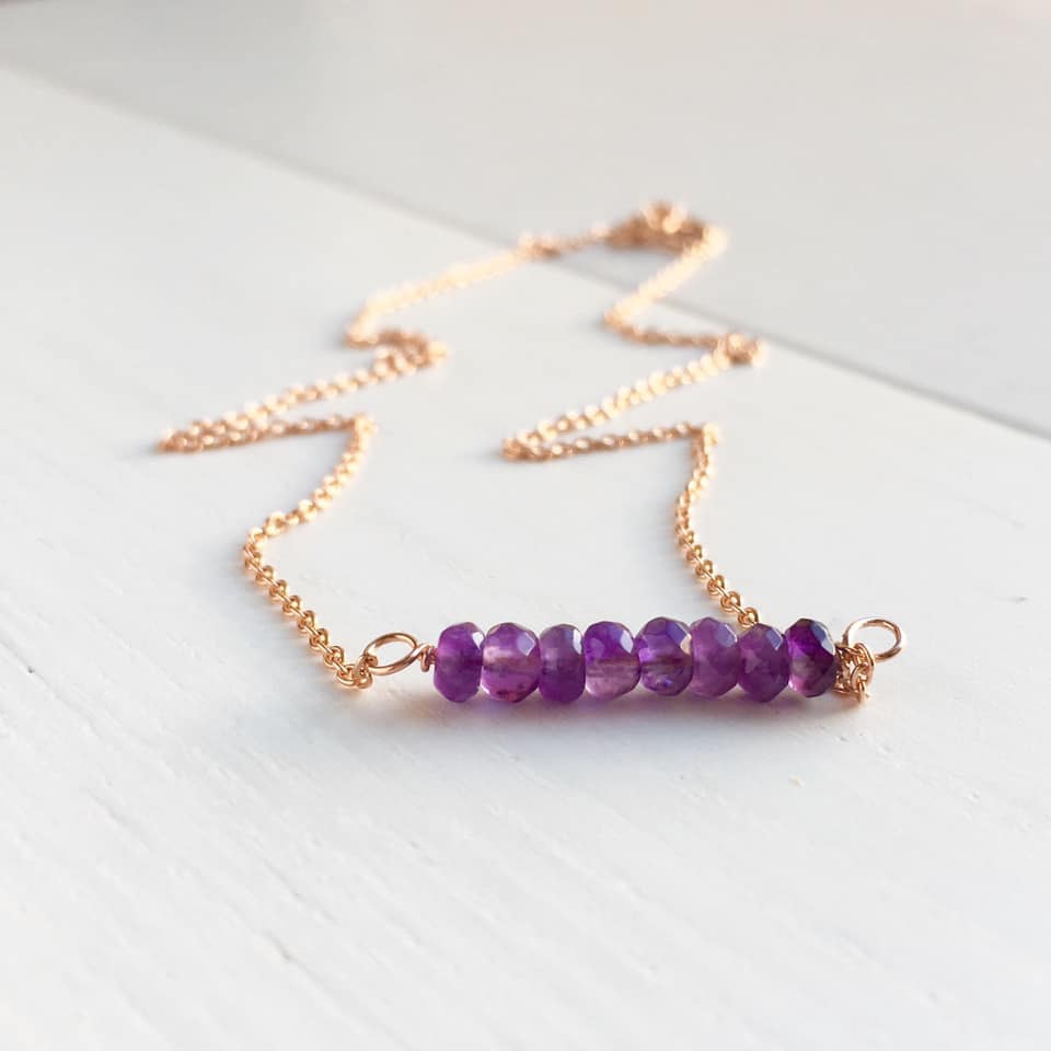 handmade amethyst jewellery