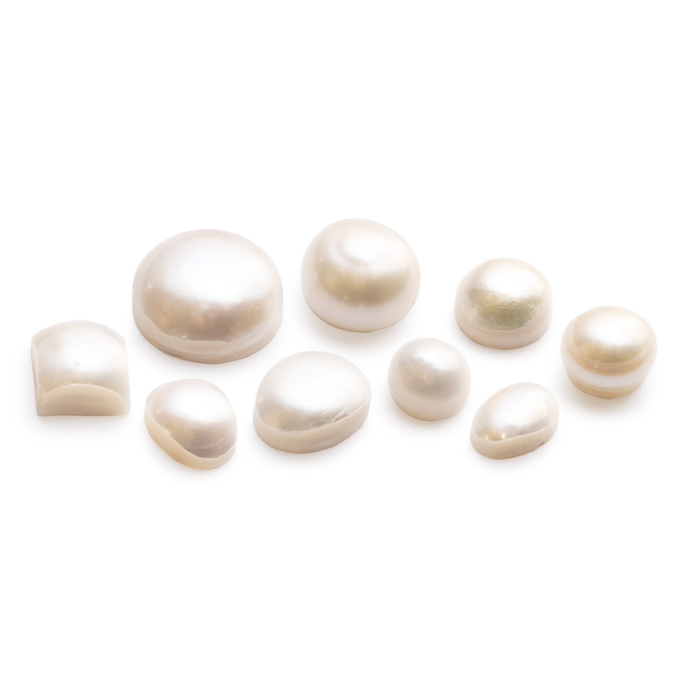 Cultured Freshwater White Pearl Cabochons