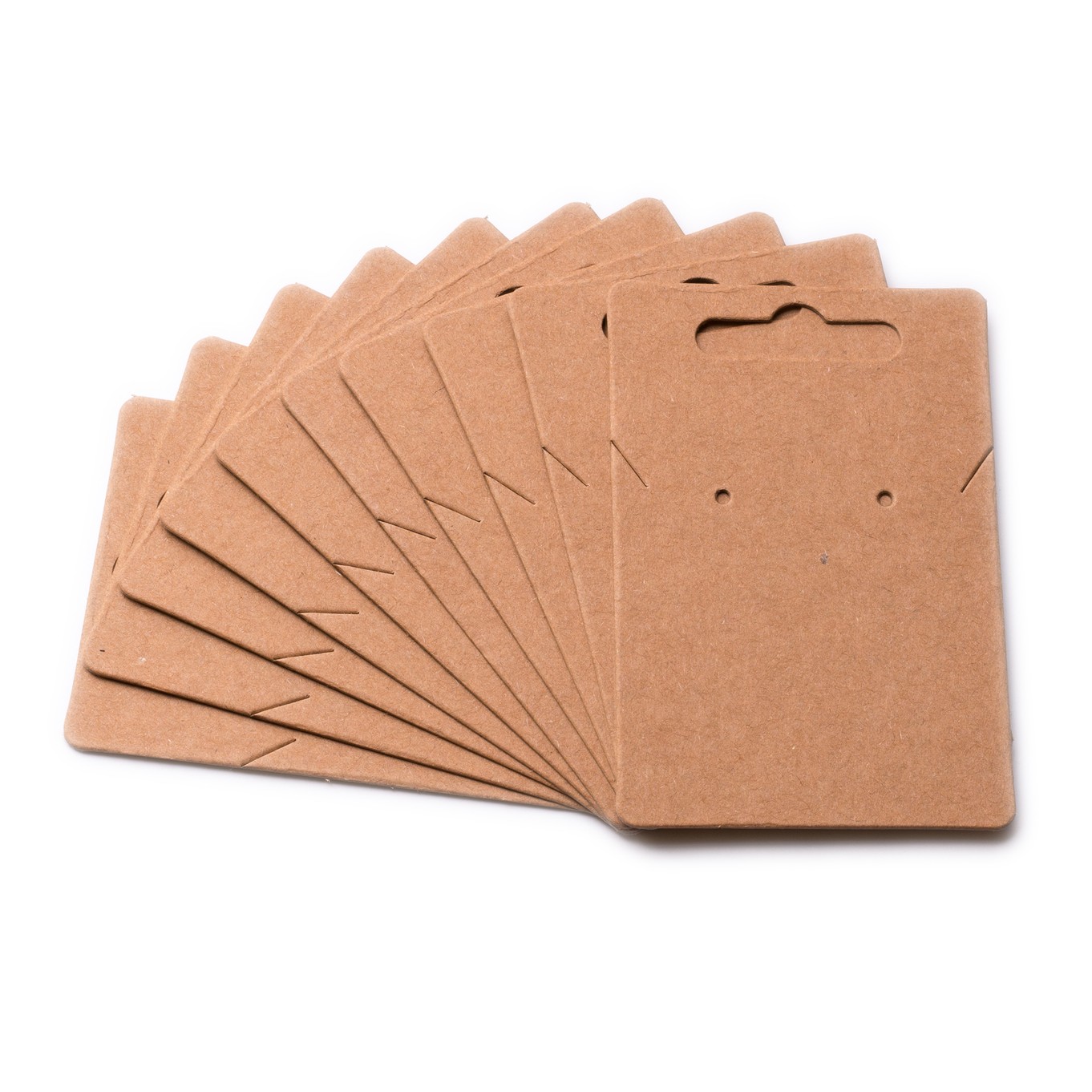 Natural Brown Kraft Jewellery Display Cards - Pack of 10