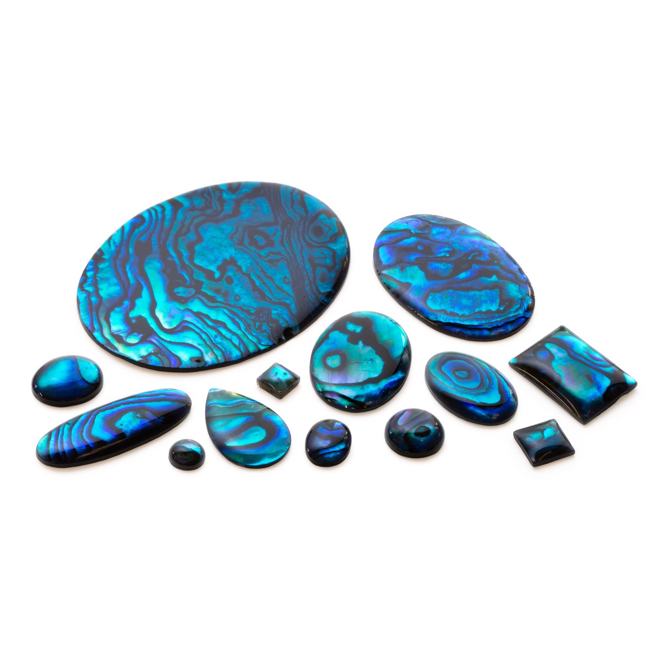 Blue Paua Shell Cabochons