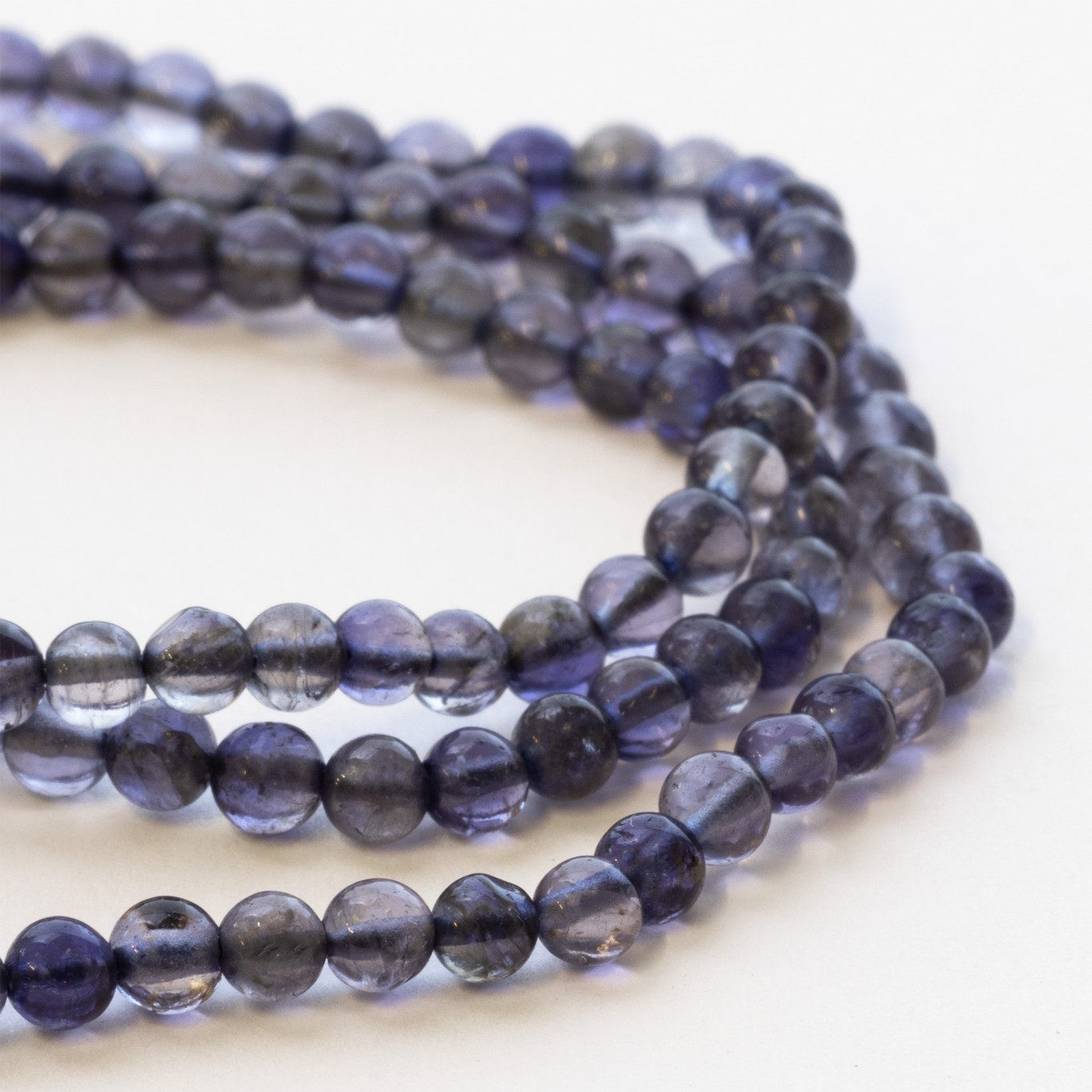 Iolite Round Beads - Approx From 3.5mm