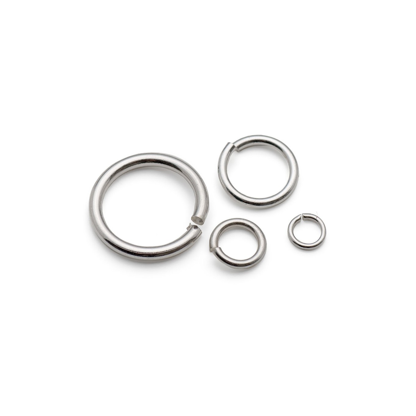 Assorted Size Sterling Silver Jump Ring Pack (32 pieces)