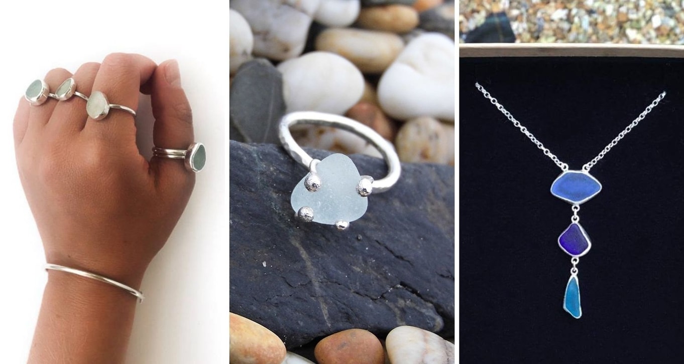 customer sea glass jewellery designs