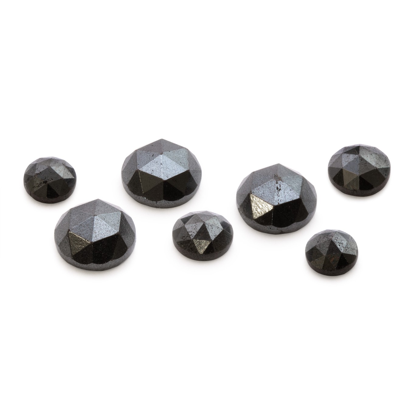 Hematite Rose Cut Cabochons