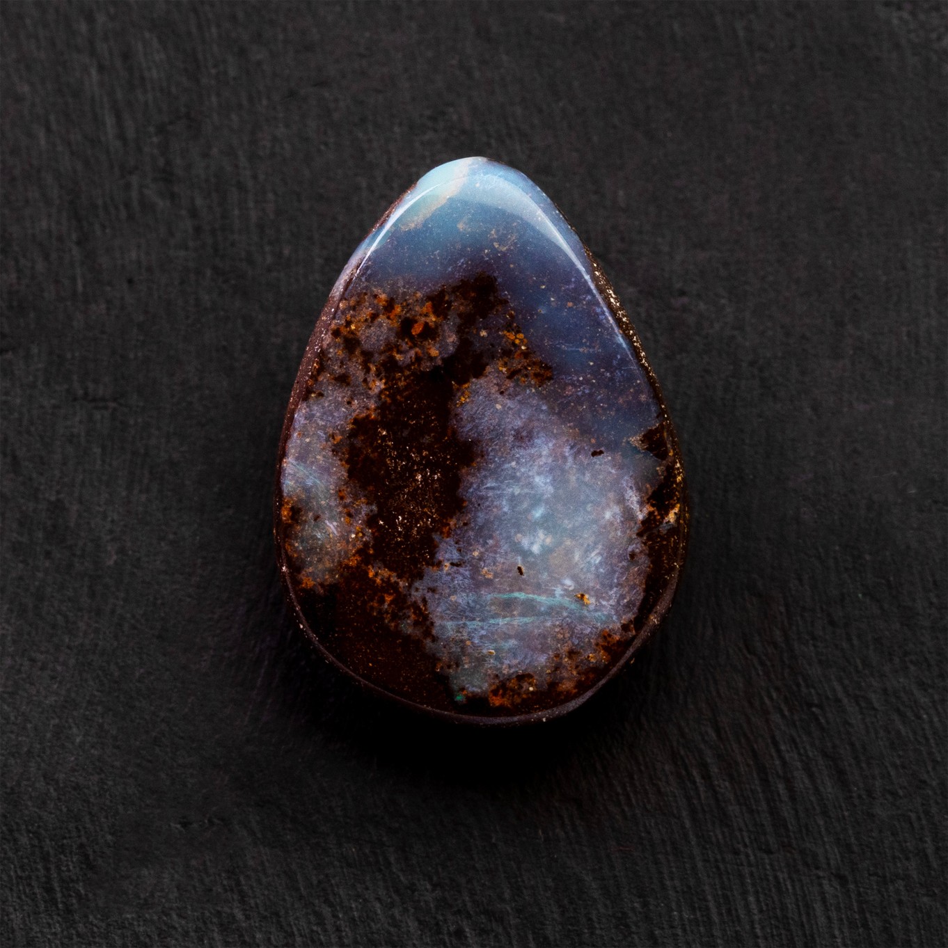 Freeform Australian Boulder Opal, Approx 18.5x13.5mm