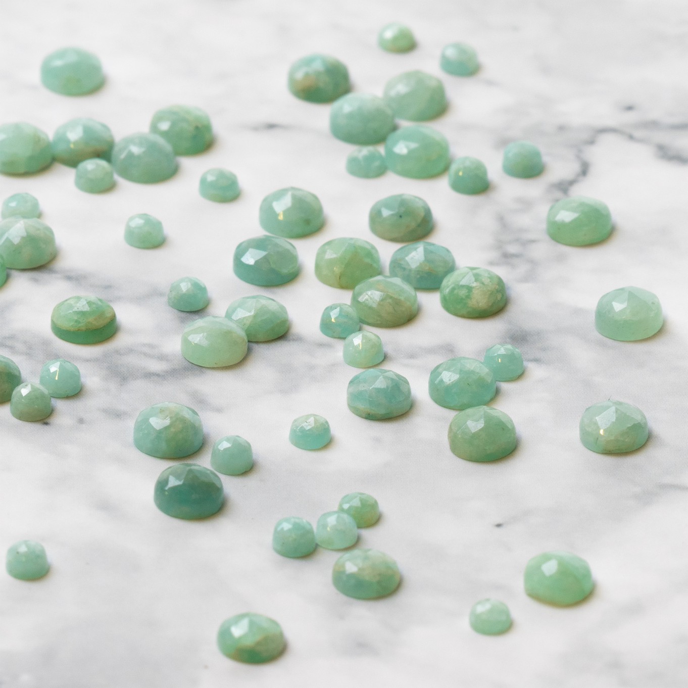 Amazonite Rose Cut Cabochons