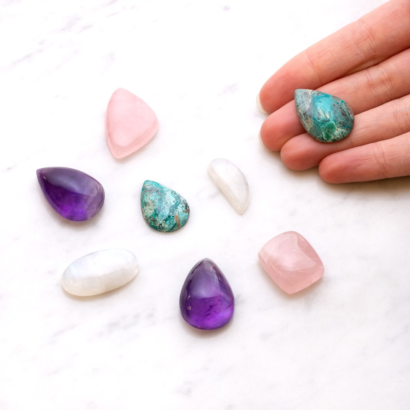 Assorted Freeform Gemstone Cabochon Pack - Pack Of 4