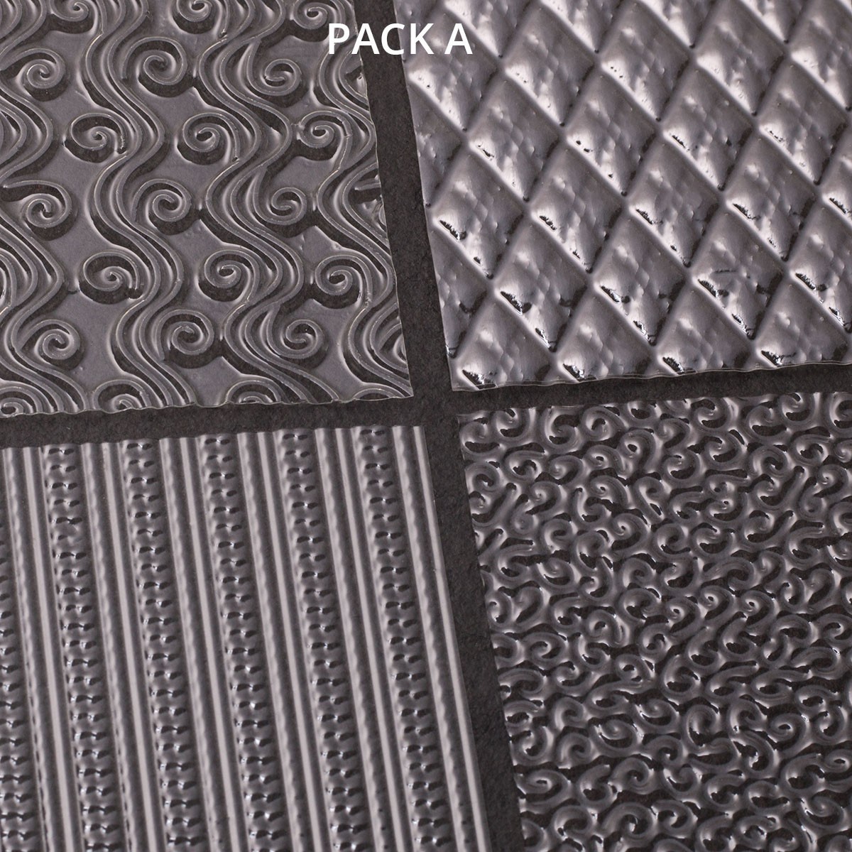 Texture Plates for Metal Clay, Pack of 4