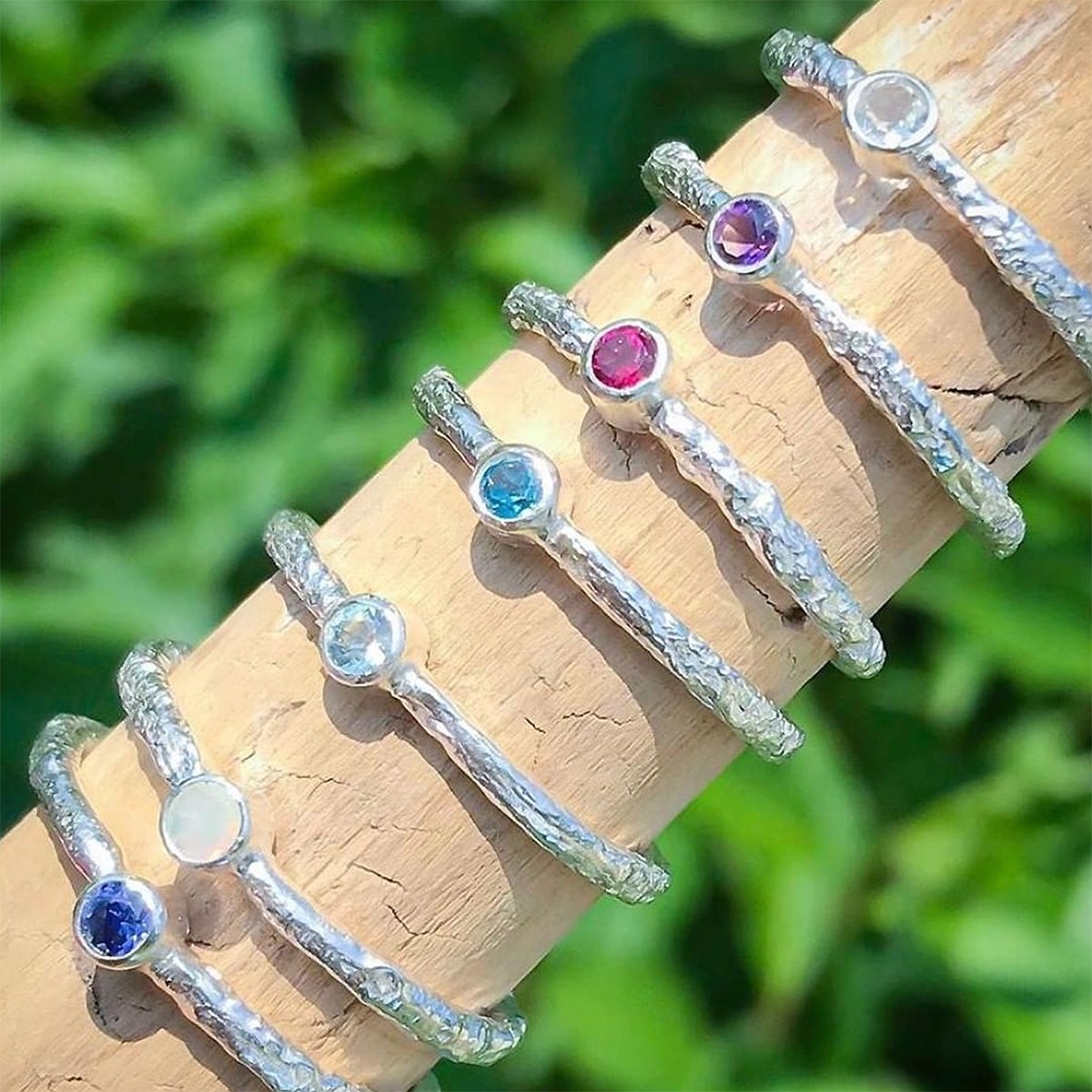 stacking gemstone rings