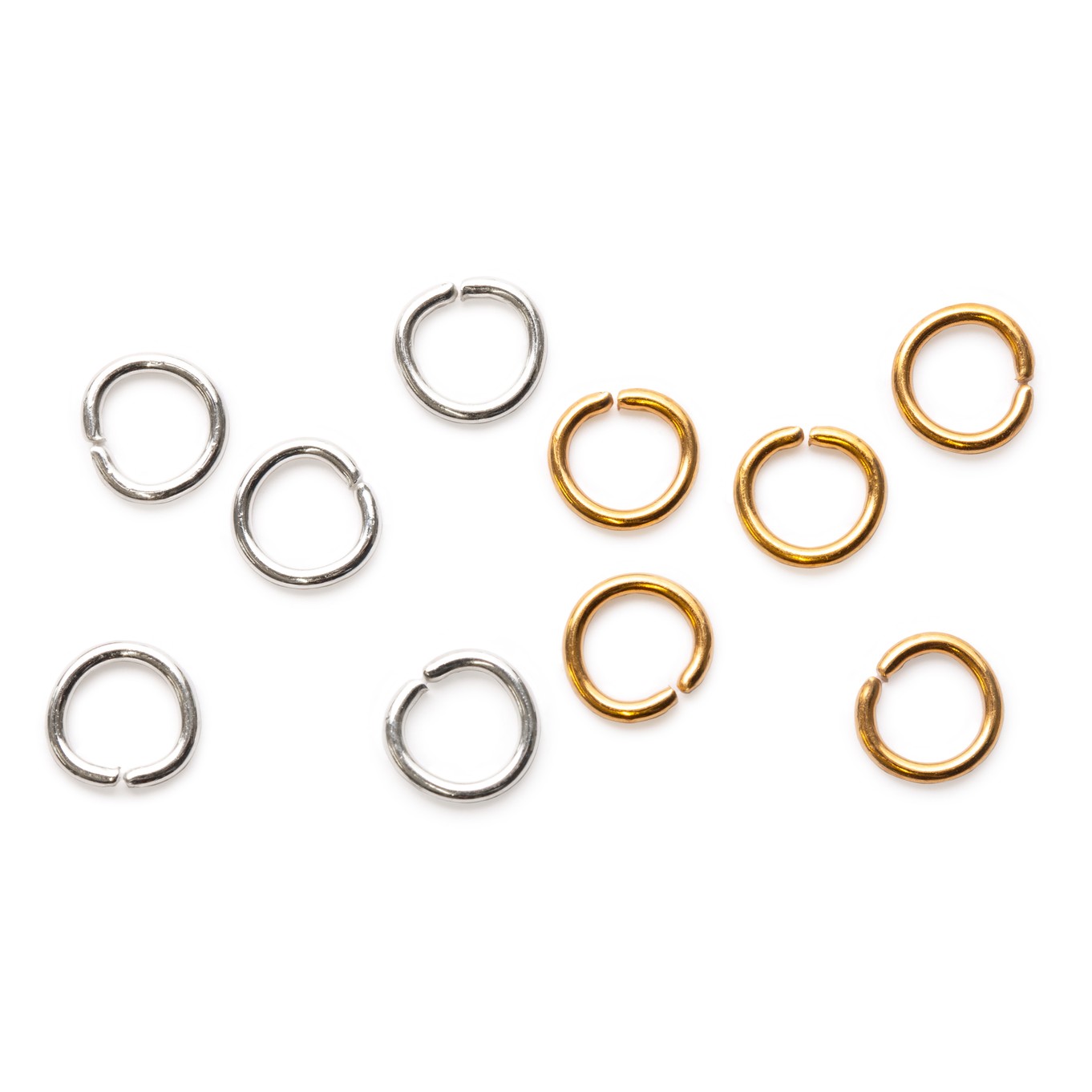 Plated 7mm Round Jump Rings (Pack of 50)