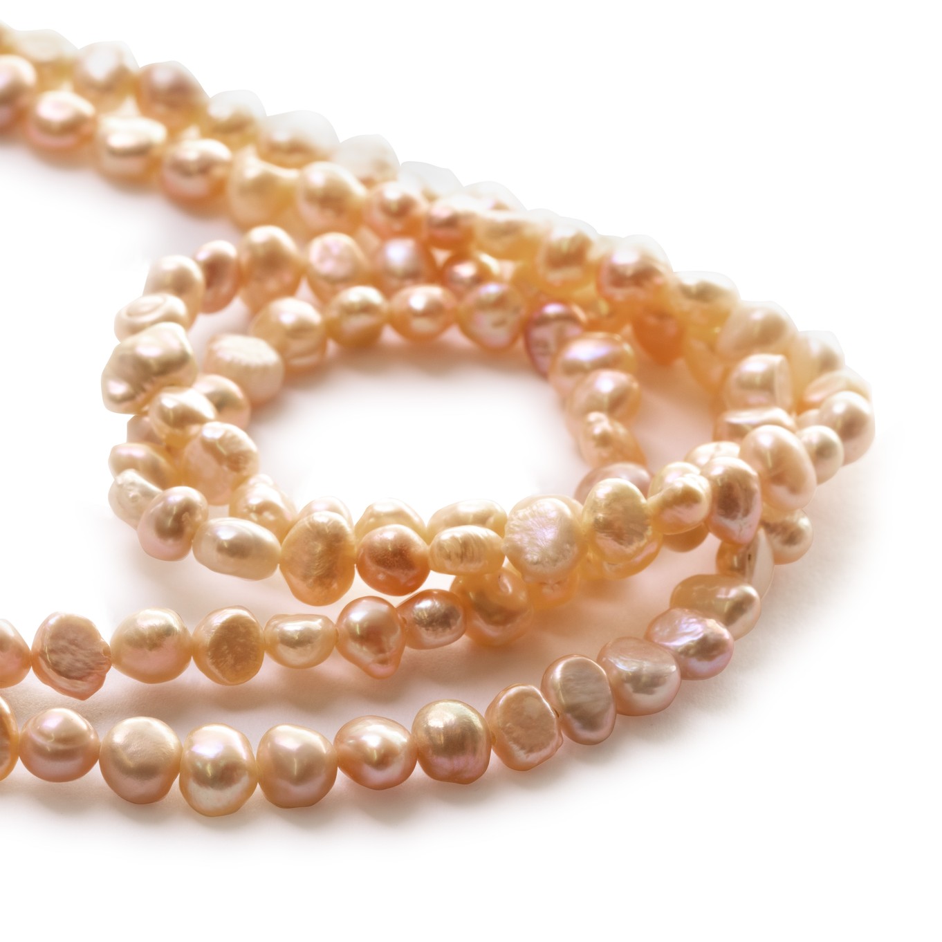 Cultured Freshwater Rustic Peach Pearls - Approx From 5.5mm