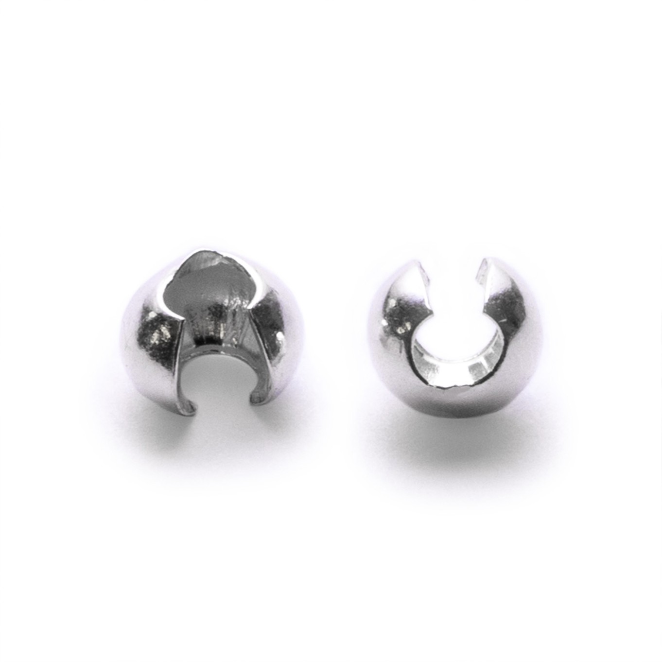 Sterling Silver 3mm Crimp Covers (Pair)