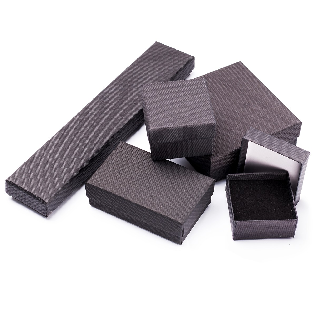 Black Recyclable Paper Jewellery Boxes - Various sizes