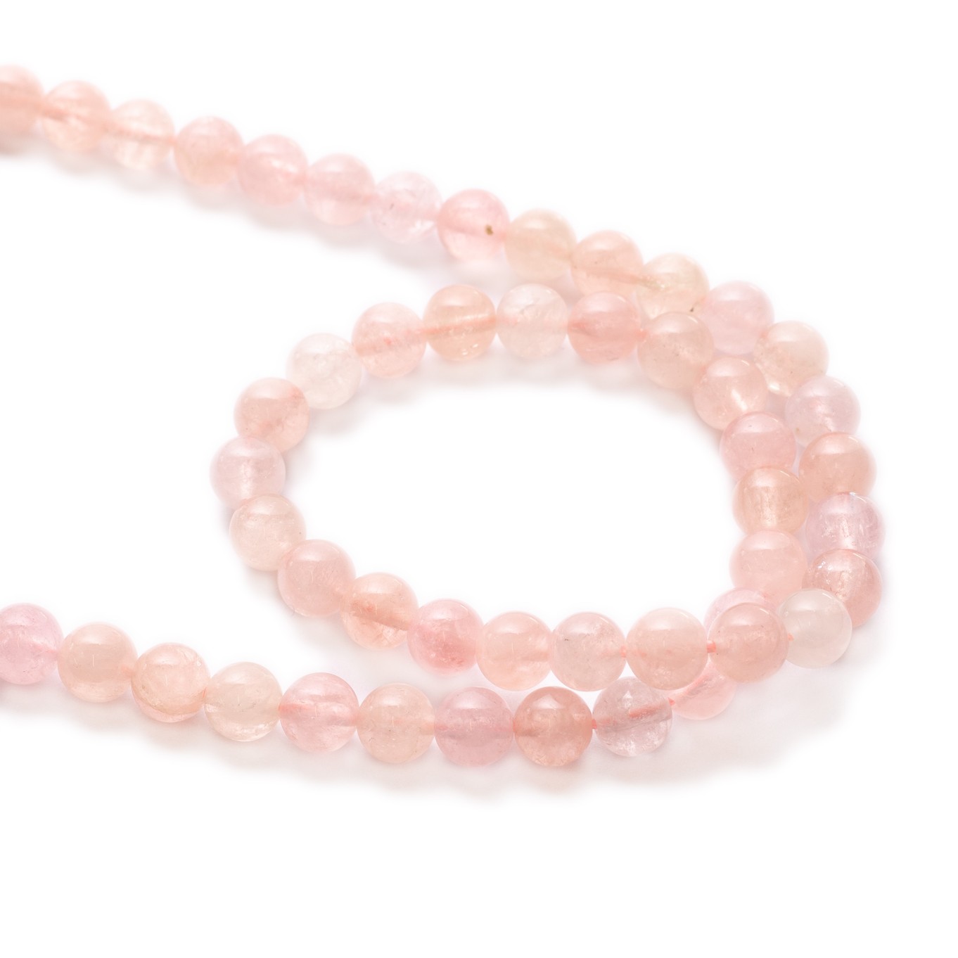 Morganite Round Beads - Various sizes