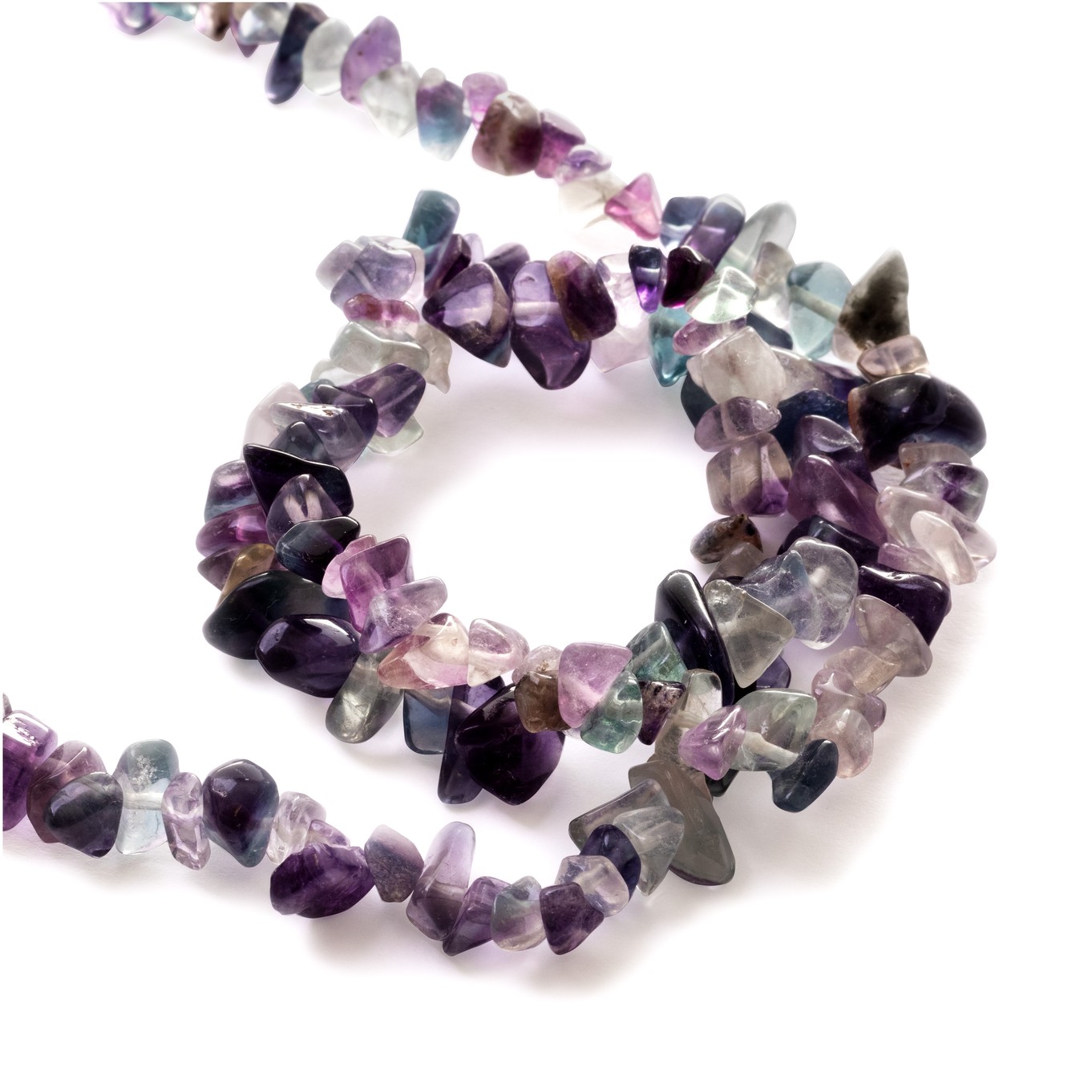 Rainbow Fluorite Chip Beads