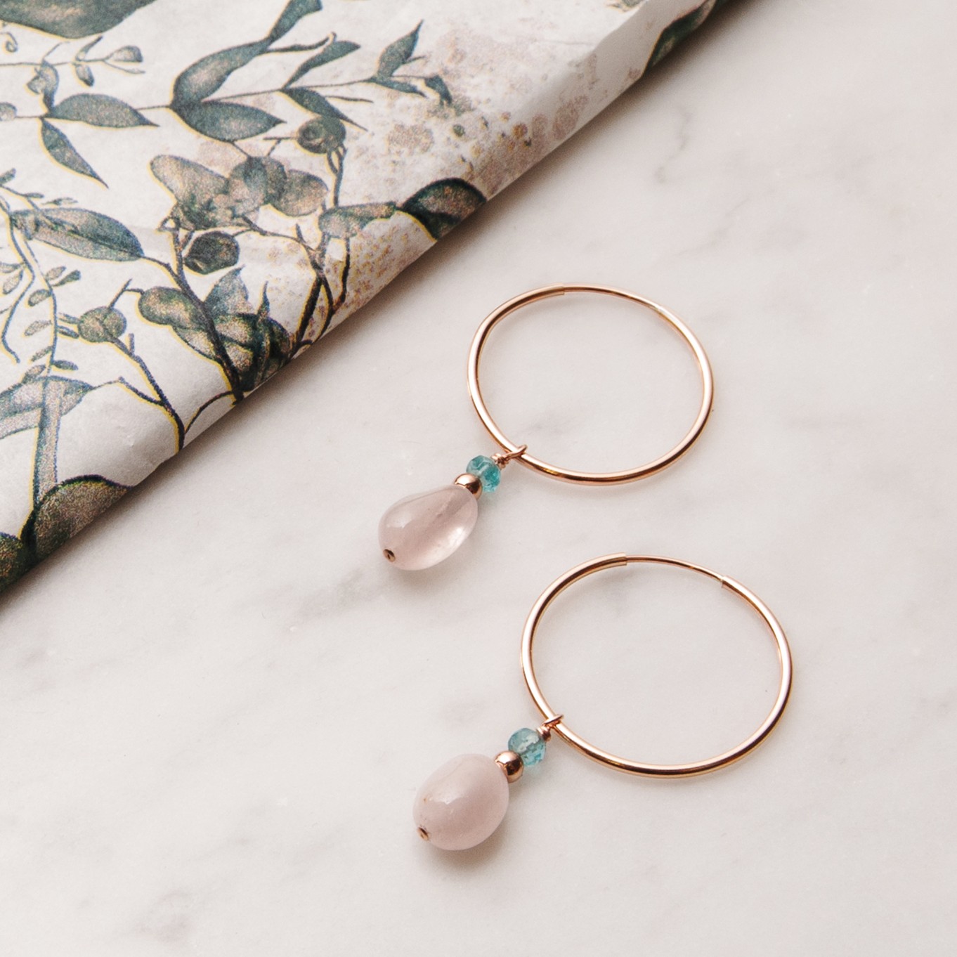 rose gold earrings apatite and rose quartz.jpg