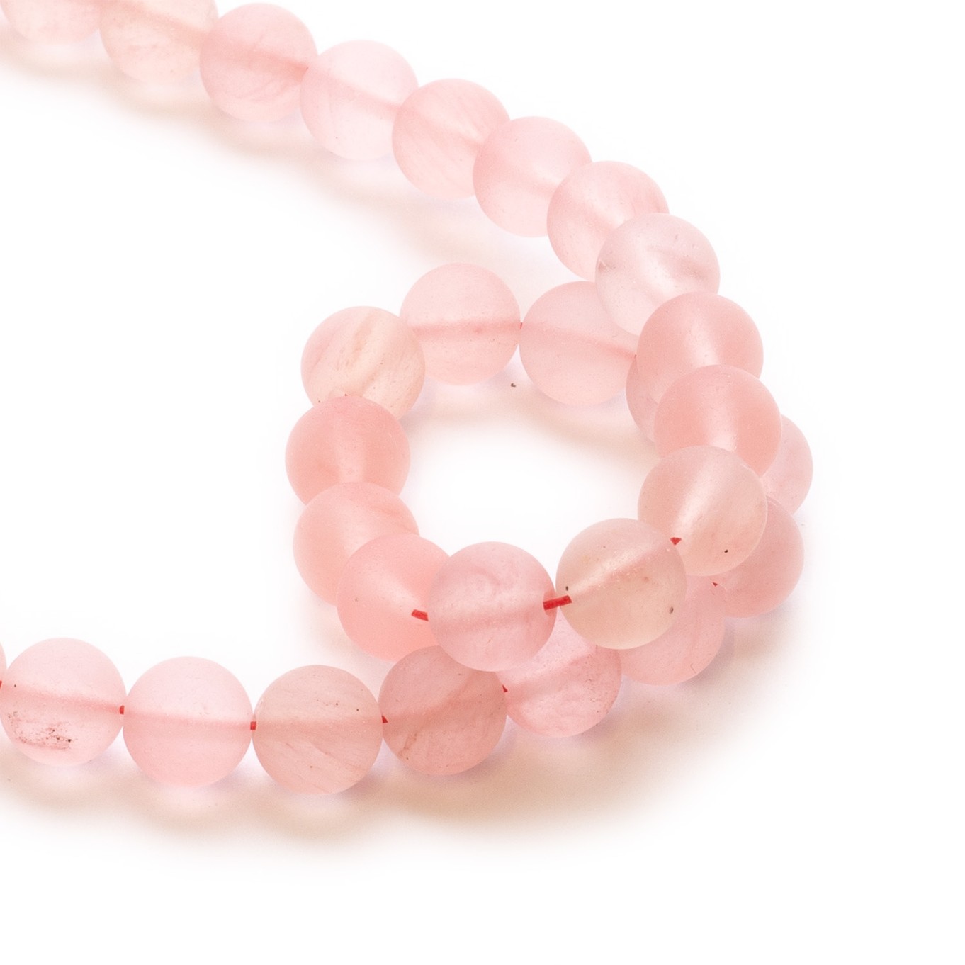 Frosted Cherry Quartz Round Beads - Various sizes