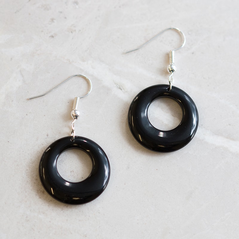 Black Onyx Agogo Earrings