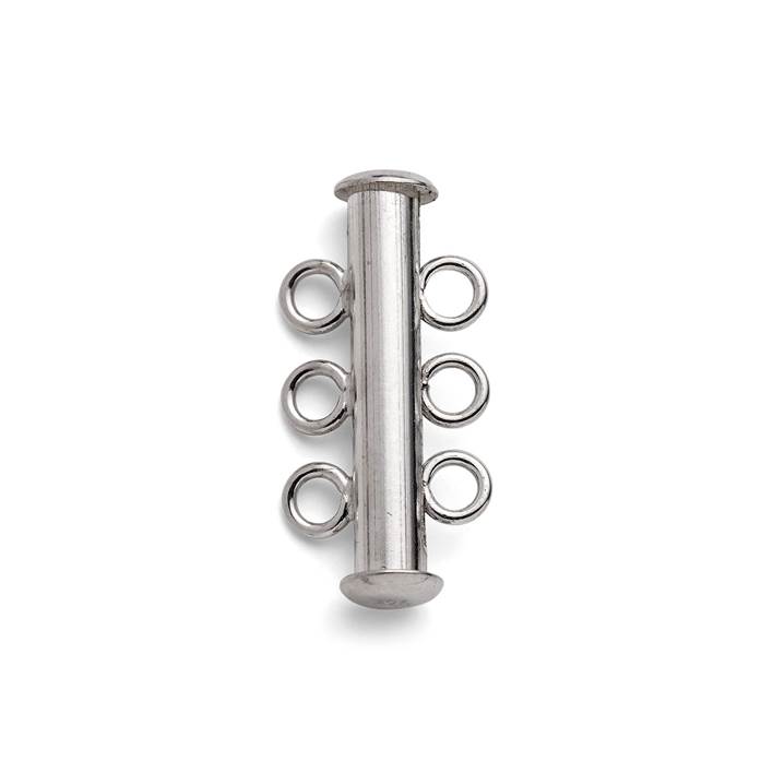 Sterling Silver 3 Ring Cylinder Clasp