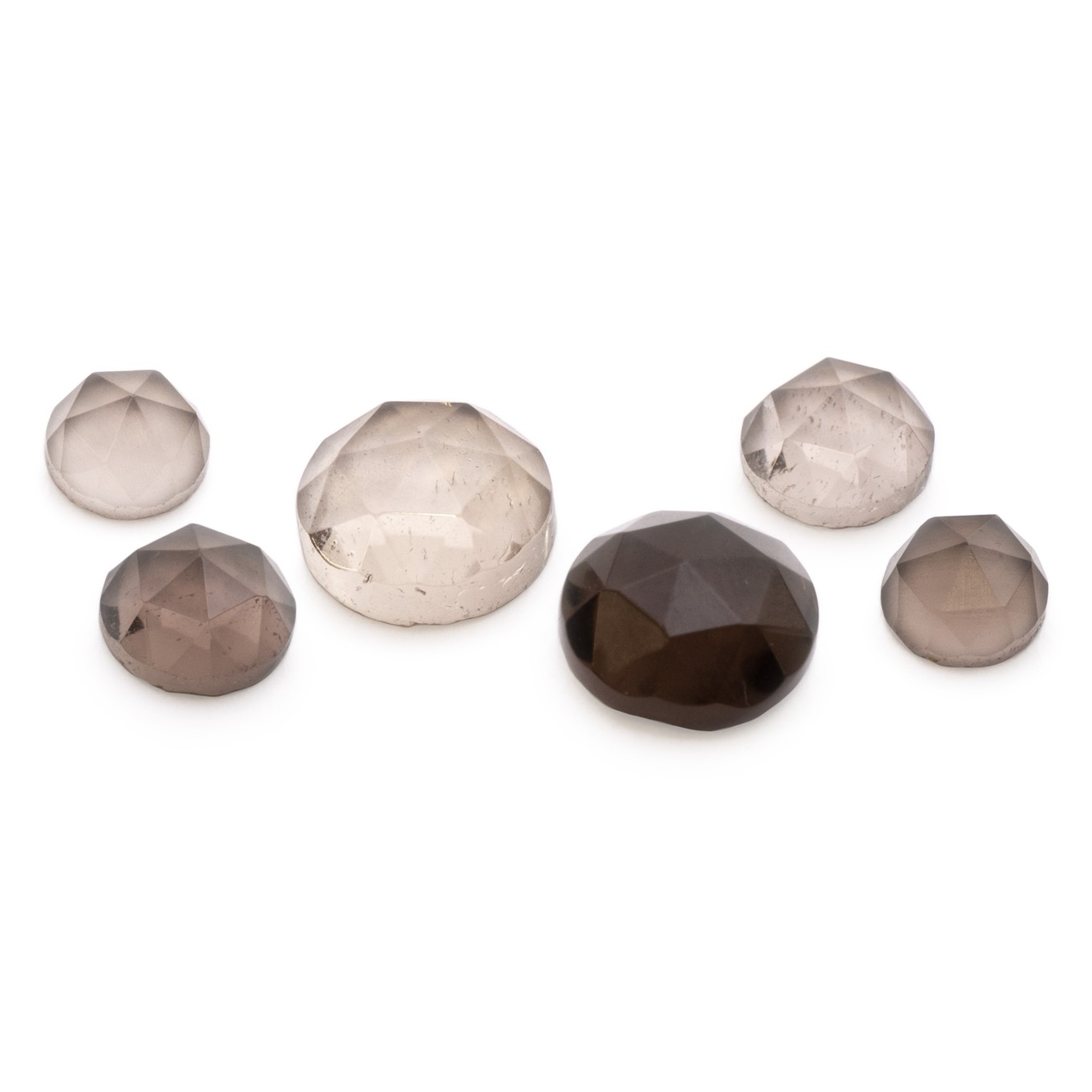 Smoky Quartz Rose Cut Cabochons