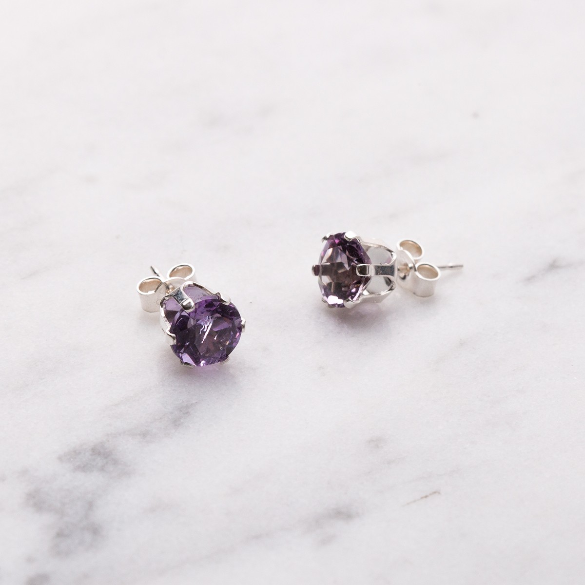 Amethyst Snaptite Earstuds