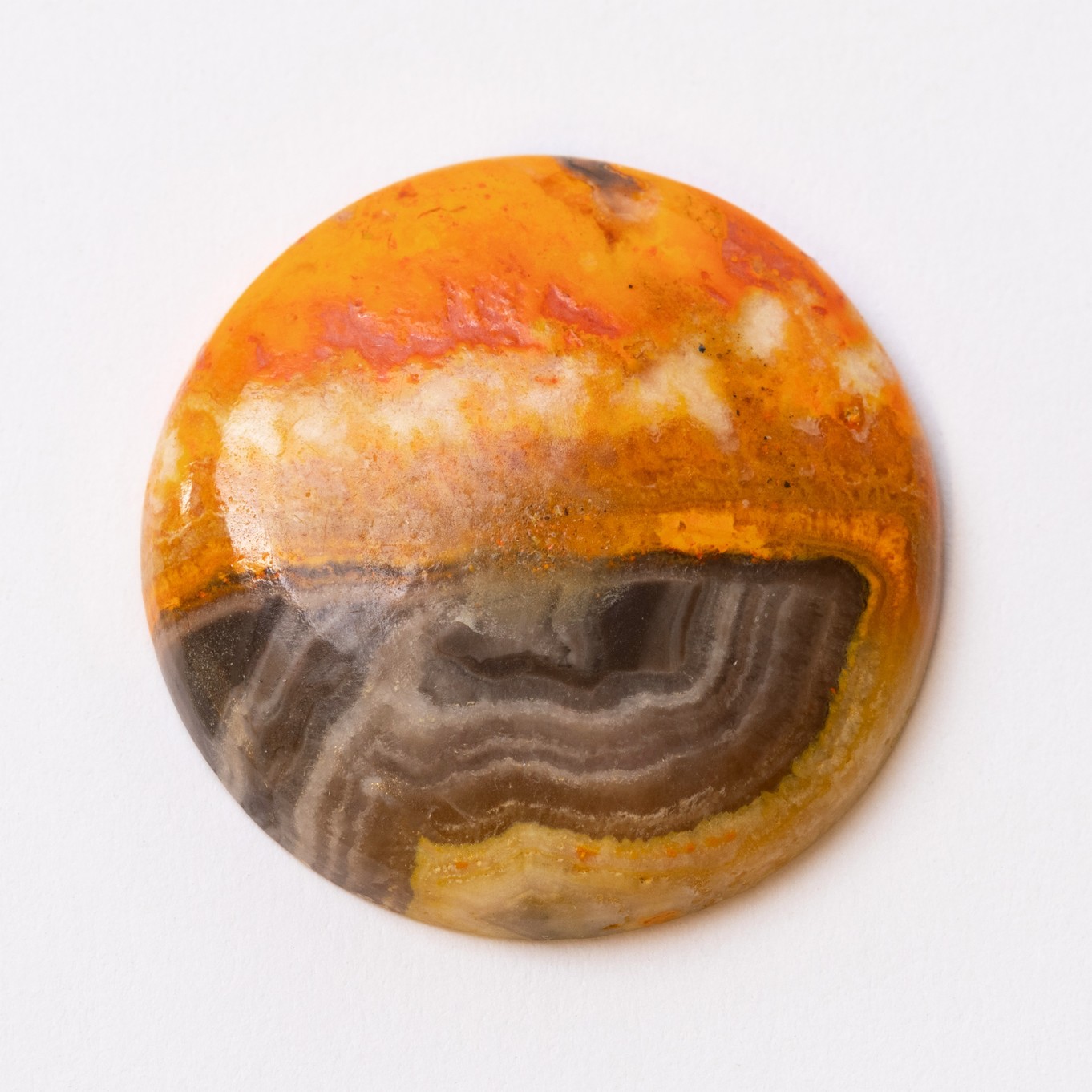 Bumblebee Jasper Freeform Cabochon, Approx 27x27mm