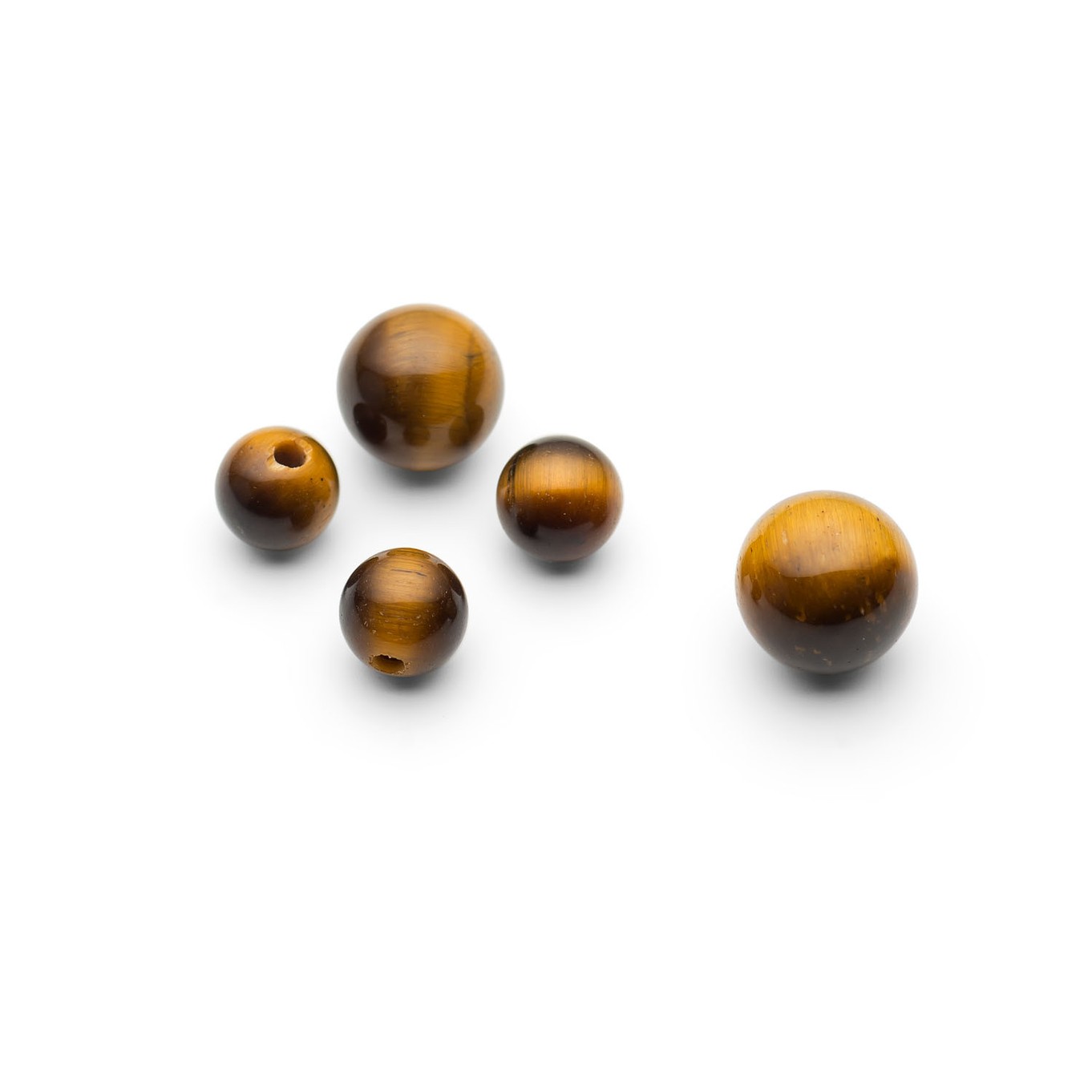 Golden Tiger's Eye Round Half Drilled Beads - Various Sizes