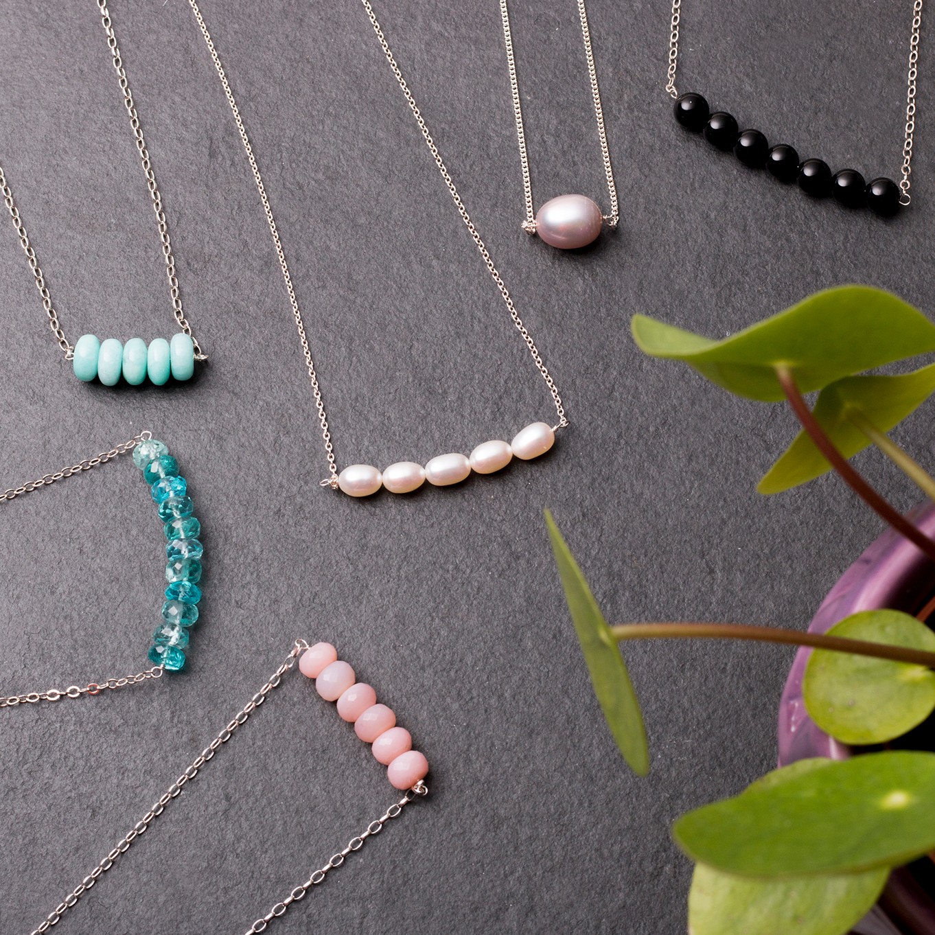 bead bar necklace tutorial