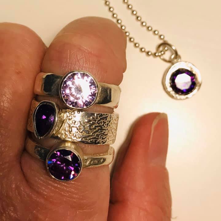 handmade amethyst jewellery