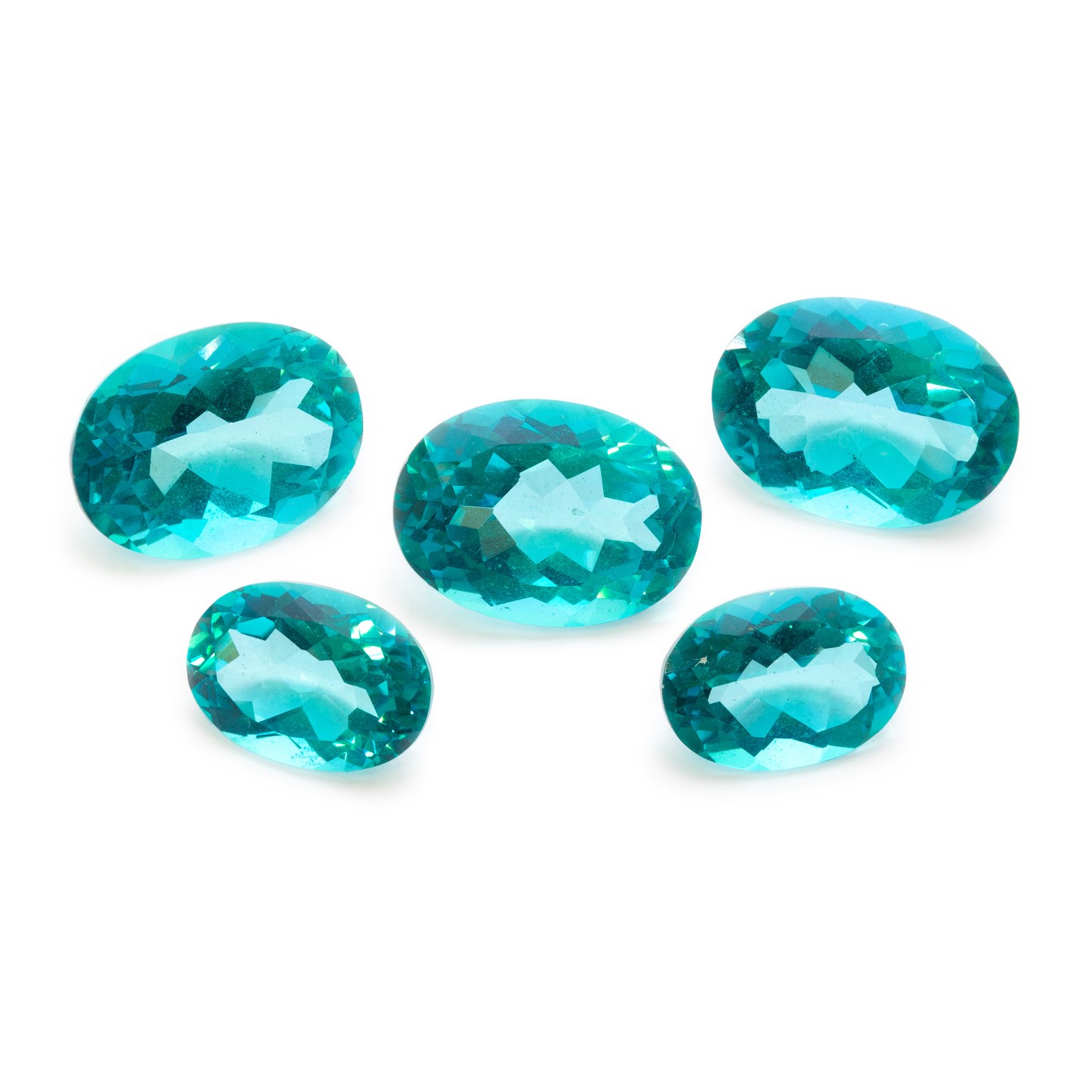 Paraiba Aqua Blue Quartz Faceted Stones