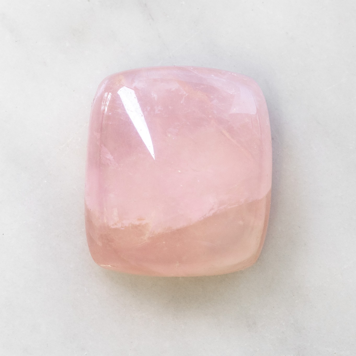 Rose Quartz Freeform Cabochon, Approx 18.5x21mm