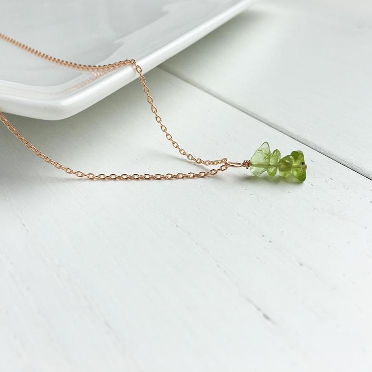 peridot rough beads