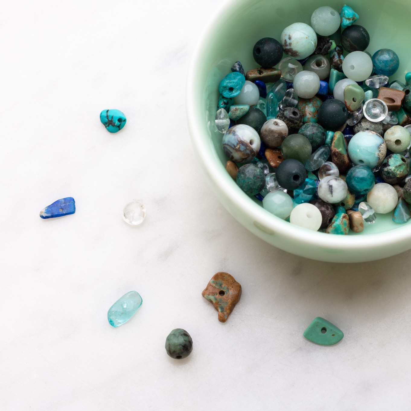 Mixed Gemstone Bead Pack, Approx 25g