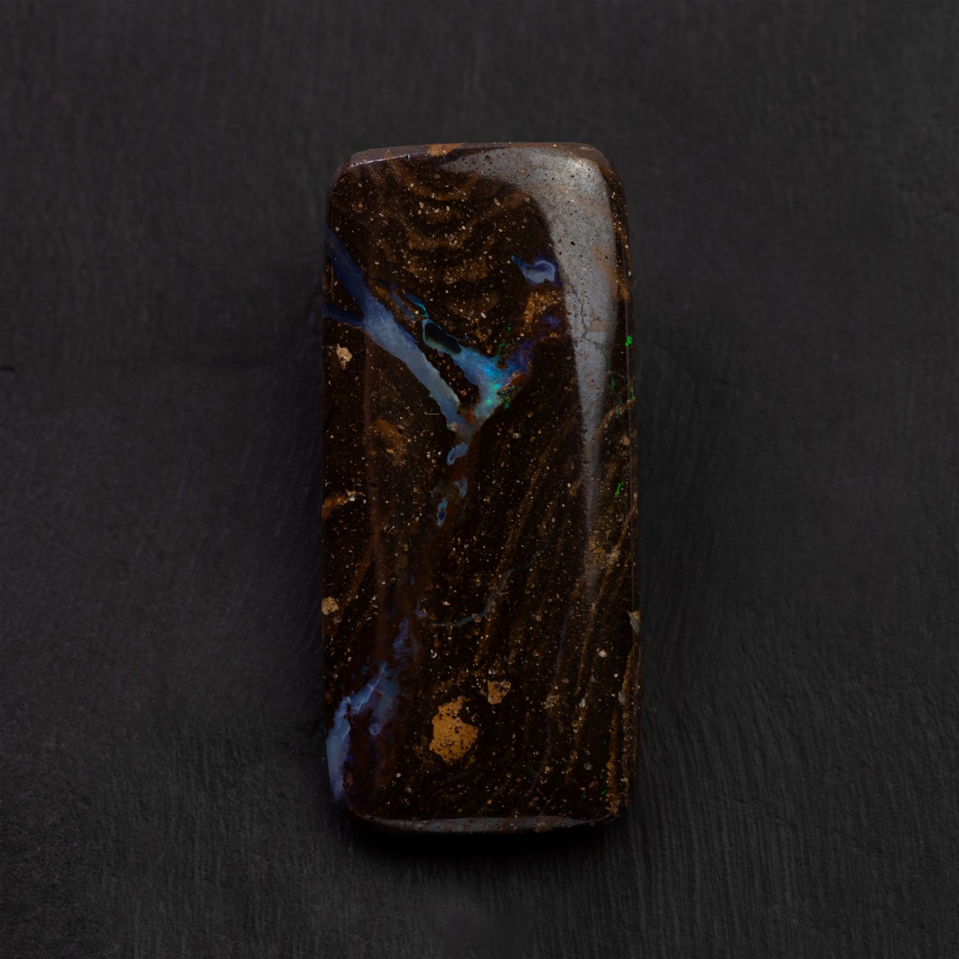 Freeform Australian Boulder Opal, Approx 30x13.5mm