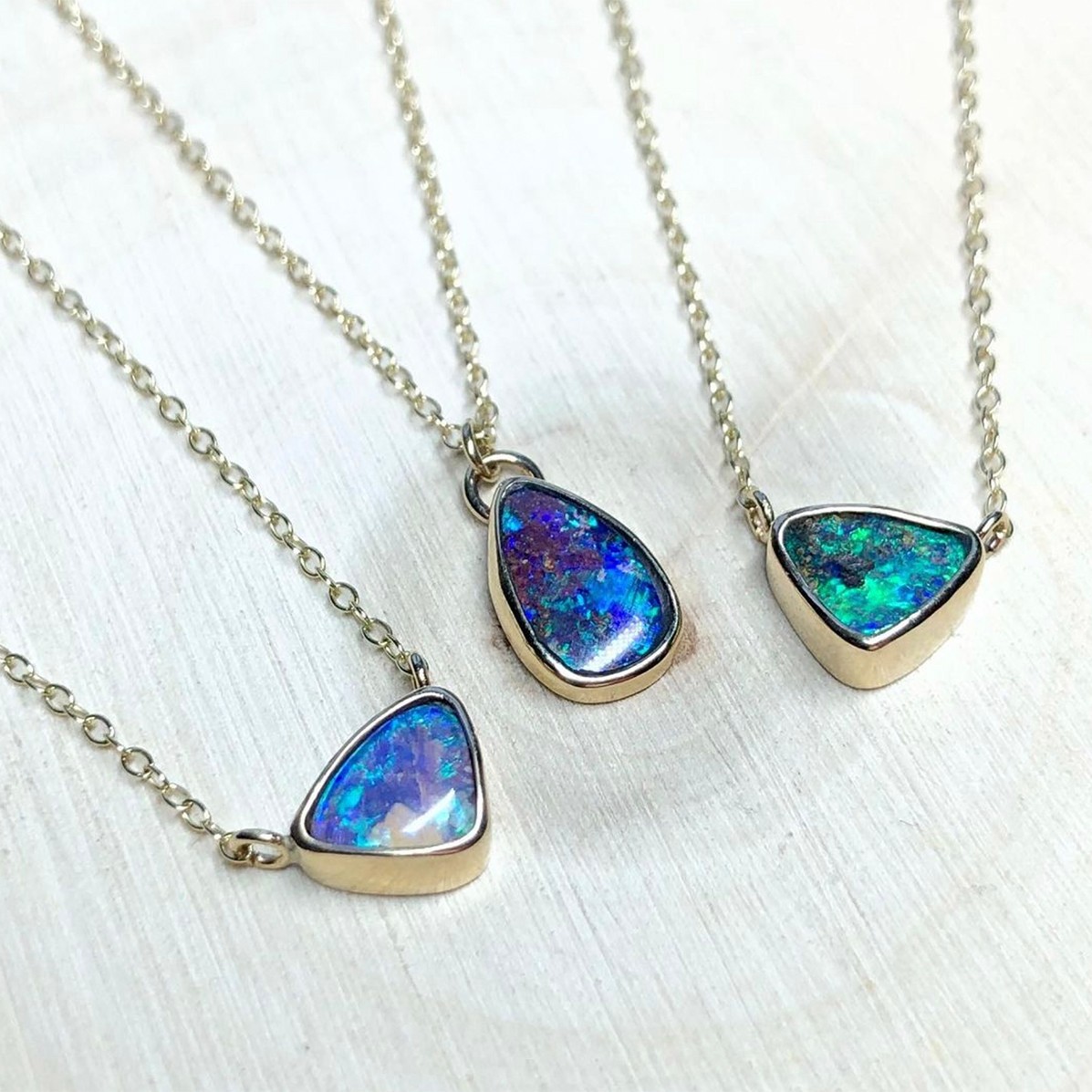 sea surf rocks boulder opal necklaces