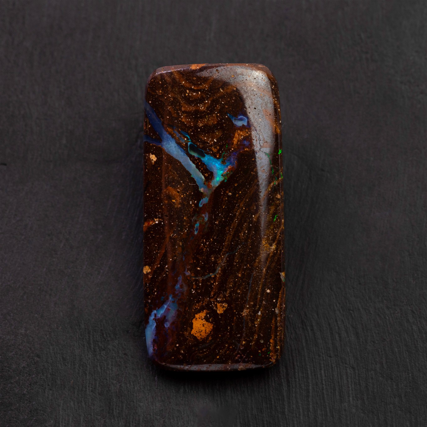 Freeform Australian Boulder Opal, Approx 30x13.5mm