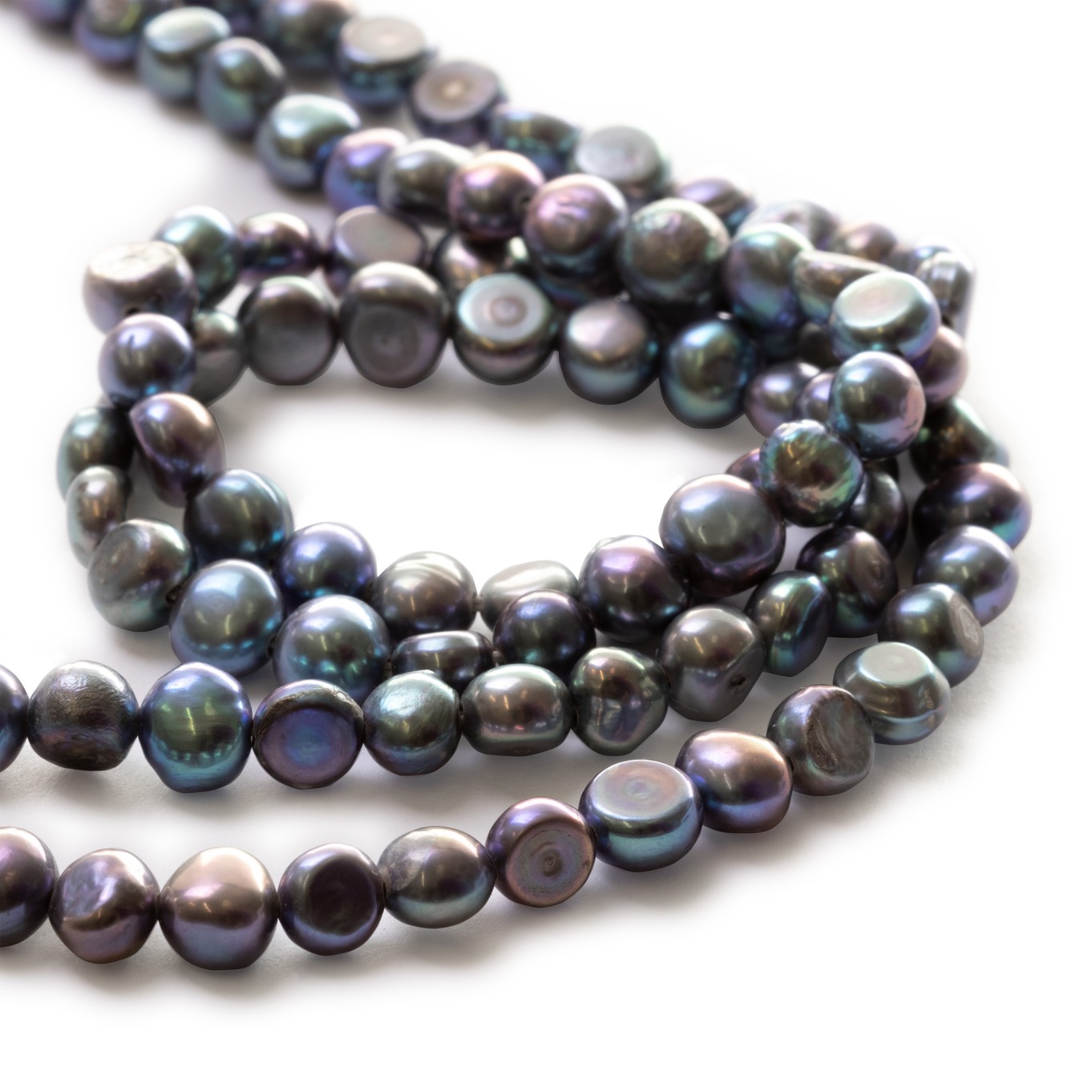Cultured Freshwater Rustic Peacock Pearls - Approx From 6.5mm