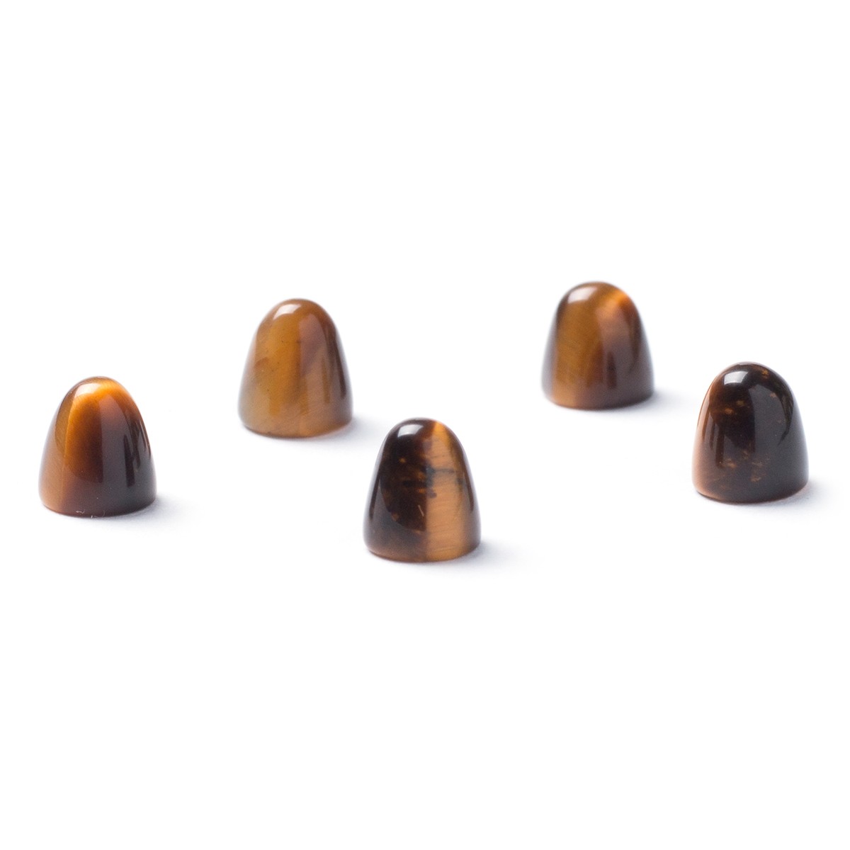 Tiger's Eye Bullet Shaped Cabochons, Approx 5mm