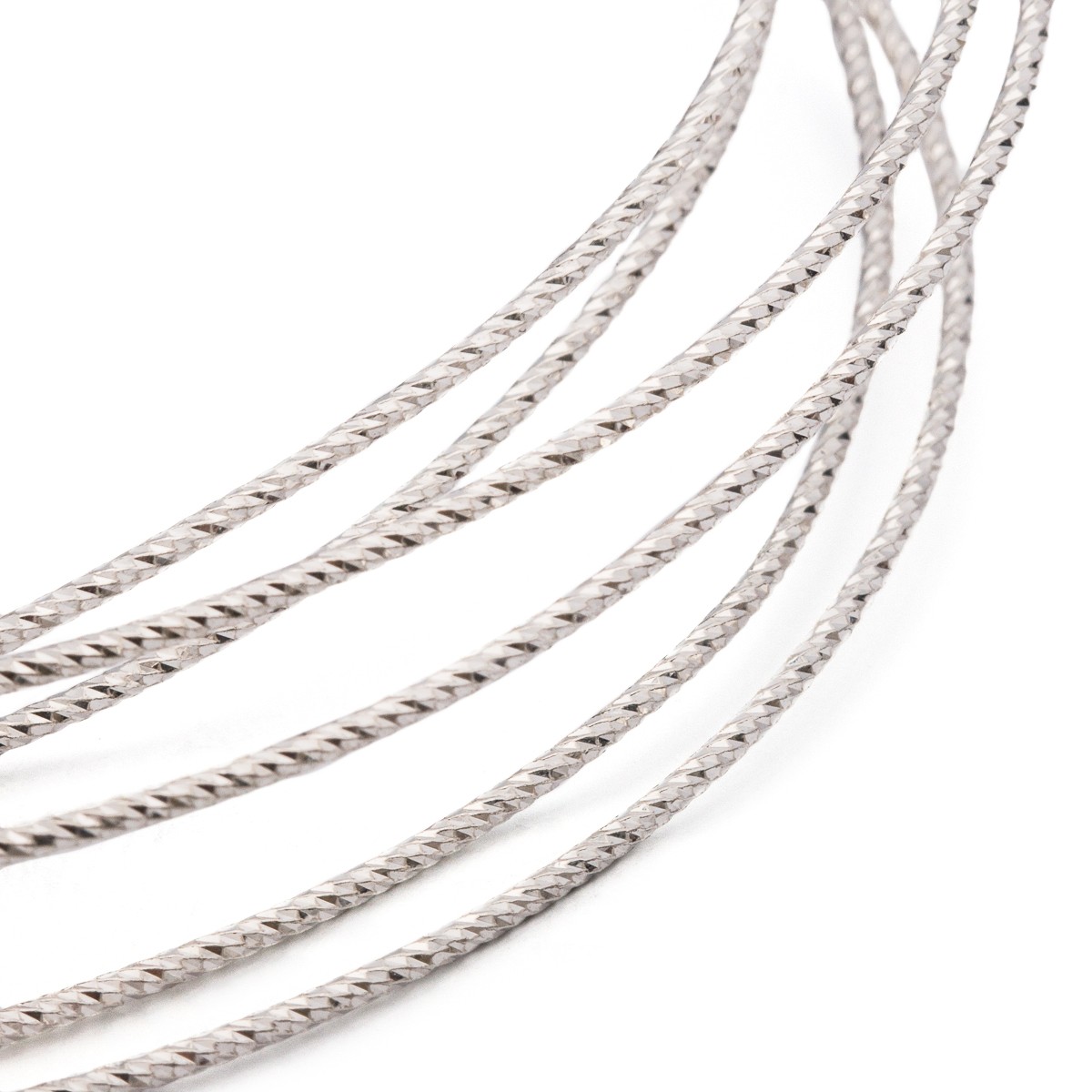 Sterling Silver Diamond Twisted Wire