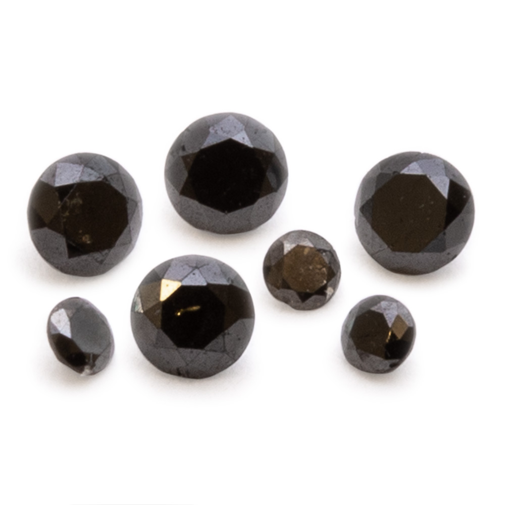 Black Diamond Faceted Stones