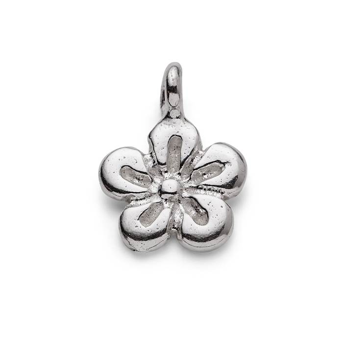 SP205-Sterling Silver Flower Charm Open