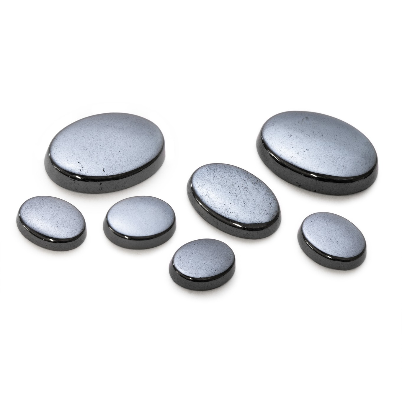 Hematite Flat Plate Oval Cabochons