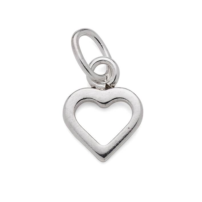 SP183-Sterling Silver Heart Charm-Kernowcraft