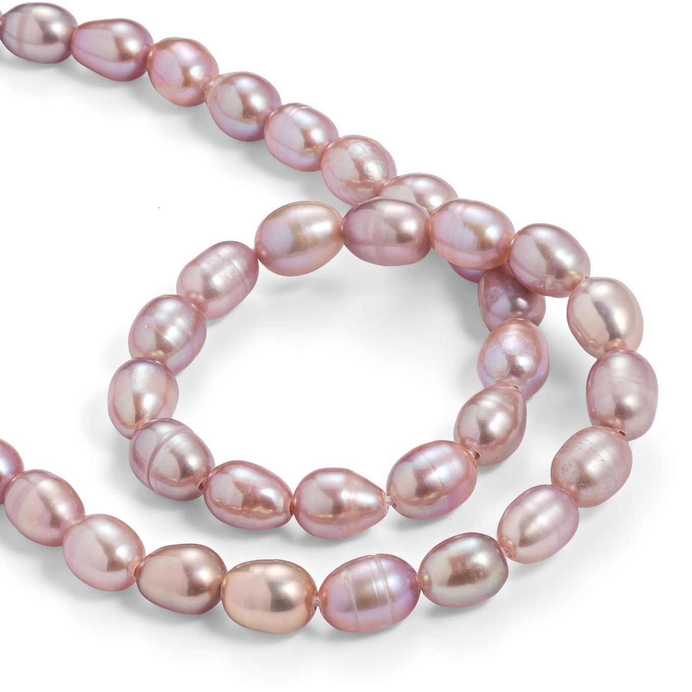 Cultured Freshwater Rustic Lilac Rice Shaped Pearls - Approx 6x4mm