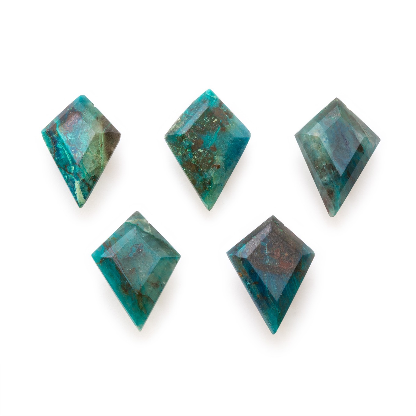 Chrysocolla Kite Shaped Beads - Approx 18x13mm