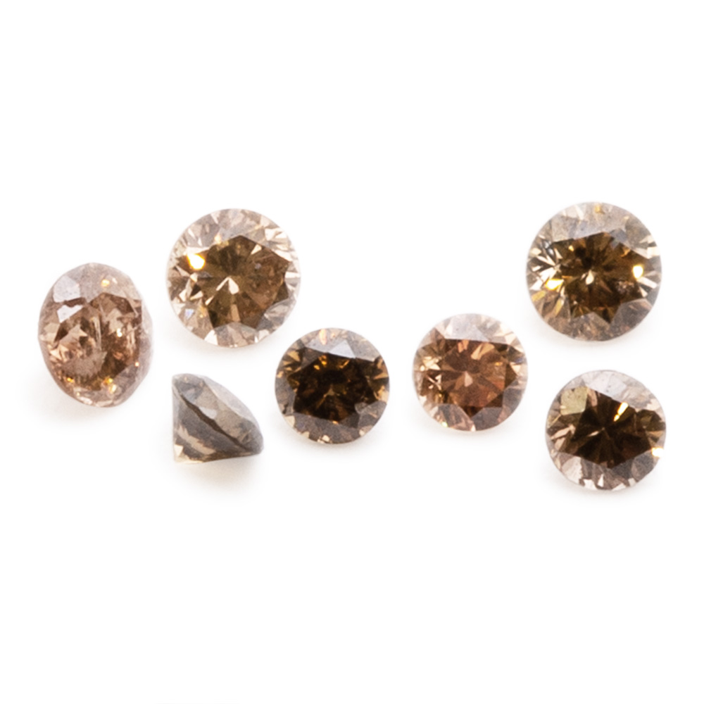 Champagne Diamond Faceted Stones