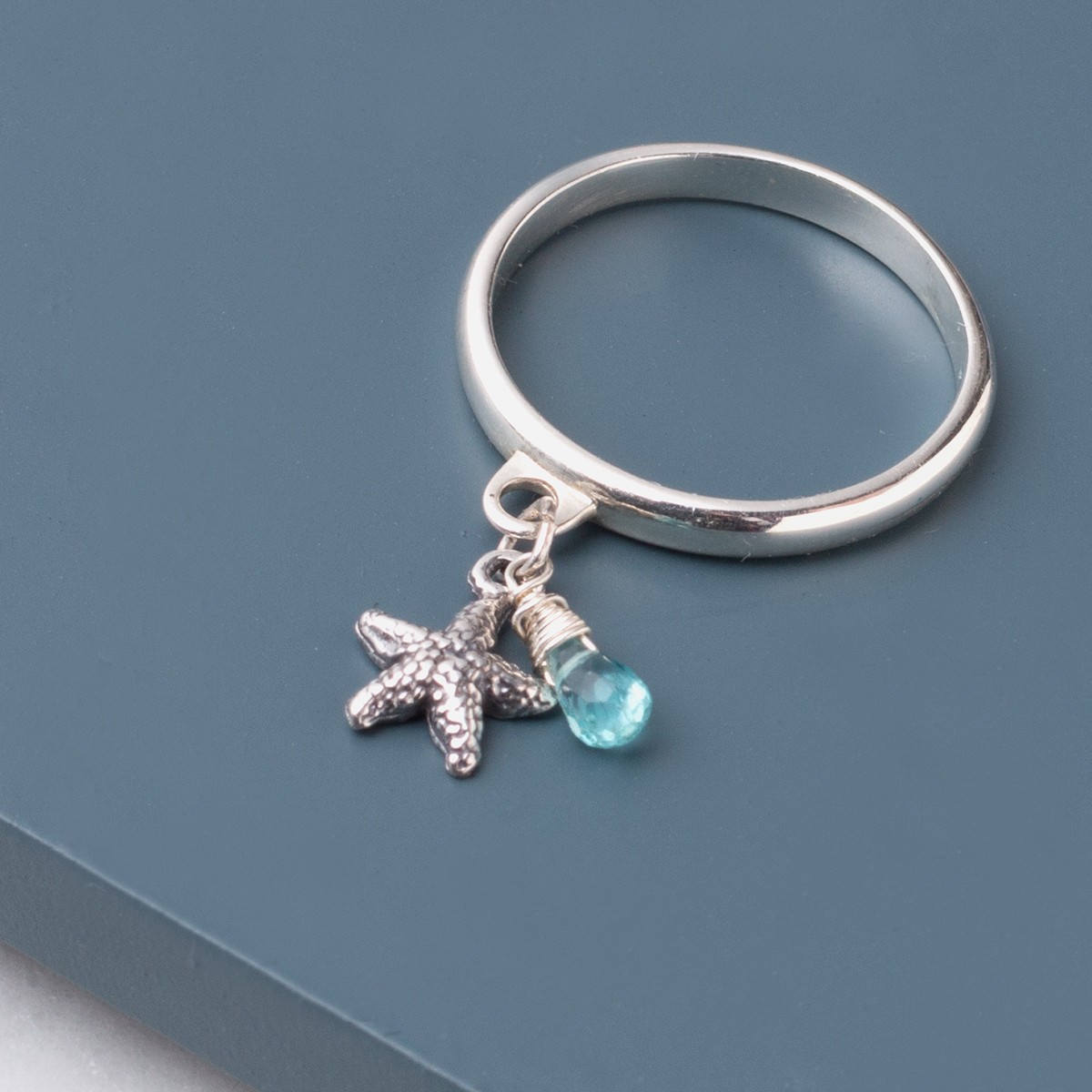 loop ring with starfish charm and apatite.jpg