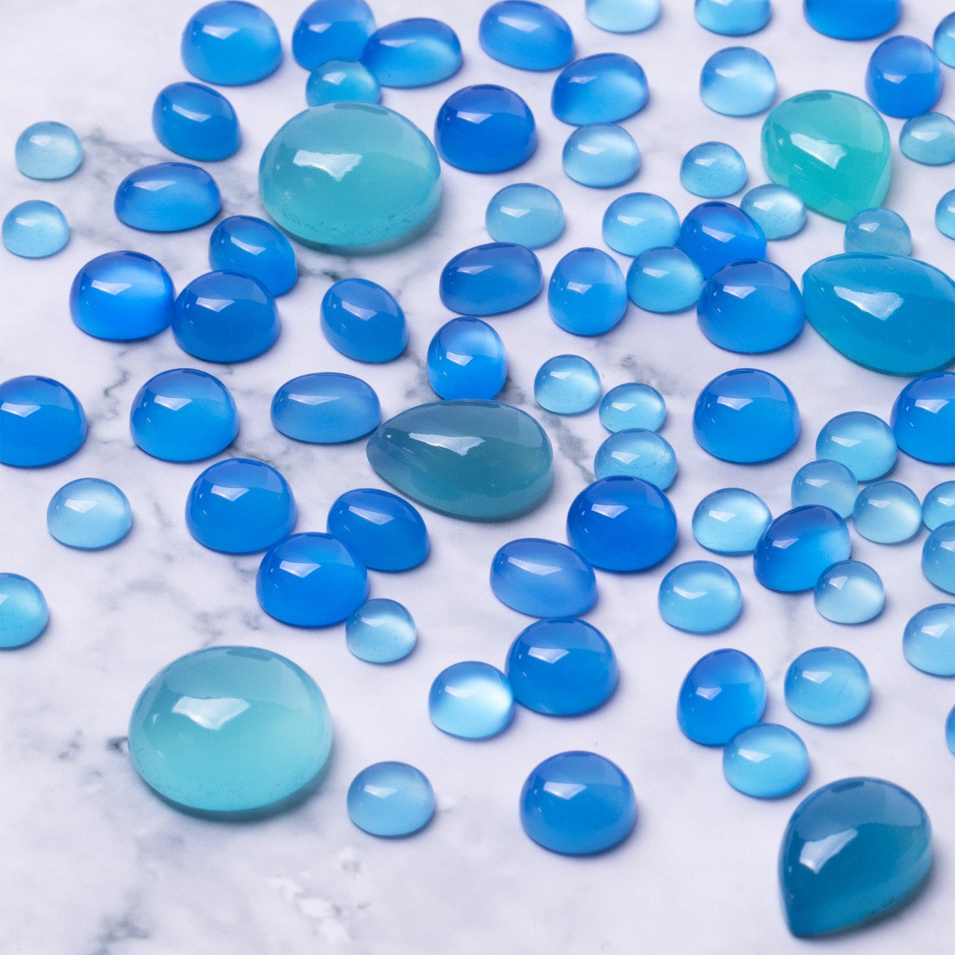 Blue Chalcedony Cabochons