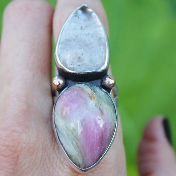 watermelon tourmaline ring